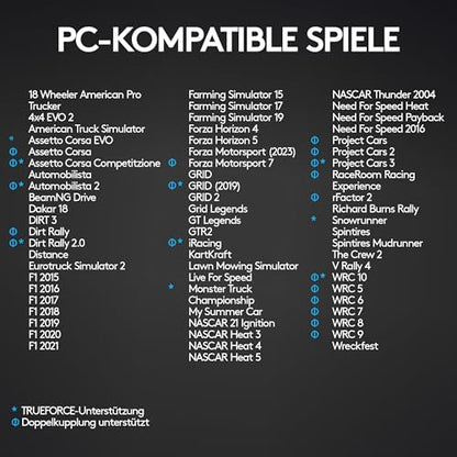 👉 Gaming-Rennlenkrad mit Force-Feedback – Zweimotorig, 900° Lenkbereich, Lederlenkrad, verstellbare Edelstahl-Bodenpedale, kompatibel mit Konsole & PC, Schwarz