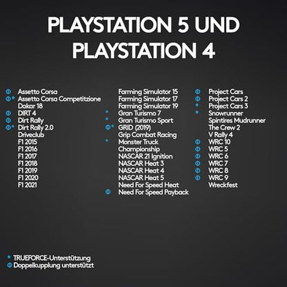 👉 Gaming-Rennlenkrad mit Force-Feedback – Zweimotorig, 900° Lenkbereich, Lederlenkrad, verstellbare Edelstahl-Bodenpedale, kompatibel mit Konsole & PC, Schwarz