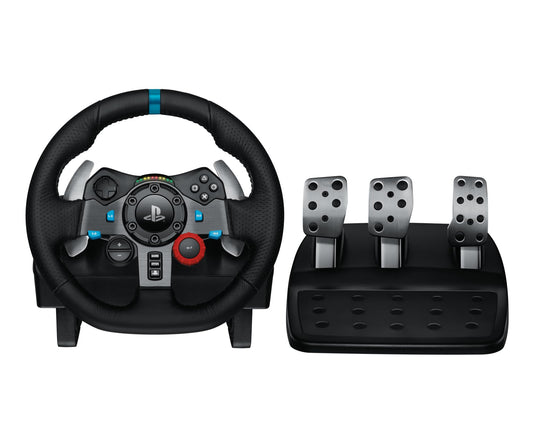 👉 Gaming-Rennlenkrad mit Force-Feedback – Zweimotorig, 900° Lenkbereich, Lederlenkrad, verstellbare Edelstahl-Bodenpedale, kompatibel mit Konsole & PC, Schwarz